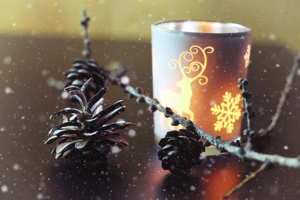 Κερί σε ποτήρι ΚΟΥΚΟΥΝΑΡΙ — Φωτογραφία Αρχείου
