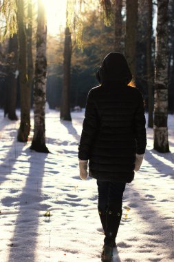 ayak önyükleme kadın yürümek kış park