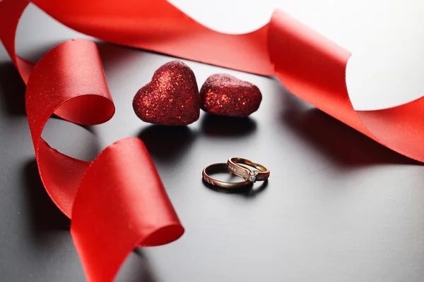 결혼 반지 리본 — 스톡 사진