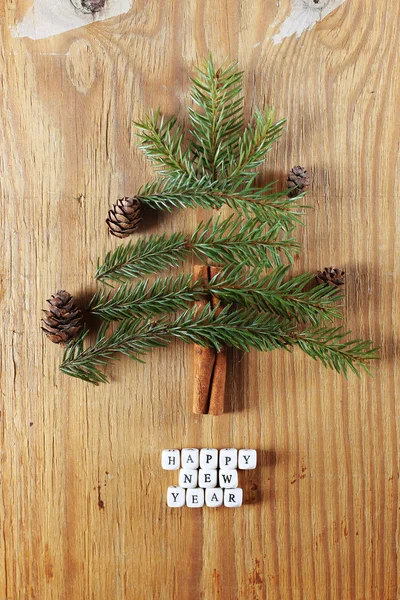 Vánoční strom tvar jedle borovice — Stock fotografie