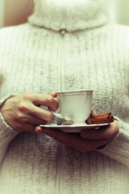 Kış zaman kahve Kupası el