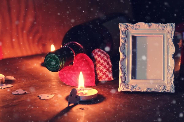 Винна свічка Валентин серце — стокове фото