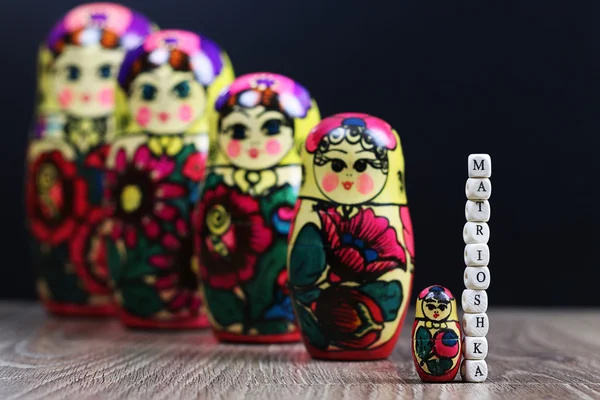 Matryoshka padrões diferentes — Fotografia de Stock