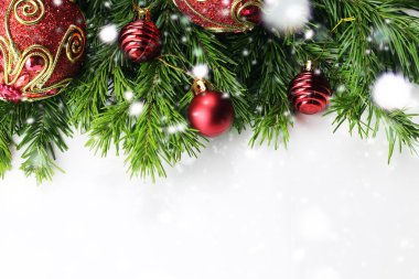 Yeni yıl ağacı oyuncak topu arka plan