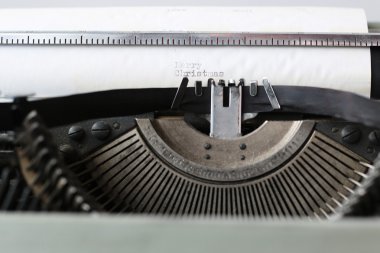 beyaz kağıt ile Retro daktilo