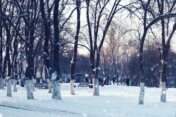 Città sentiero inverno — Foto Stock