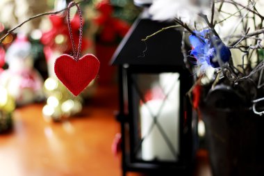 Tekstil kalp şekli bokeh