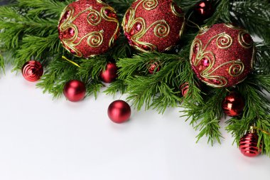 Yeni yıl ağacı oyuncak topu arka plan