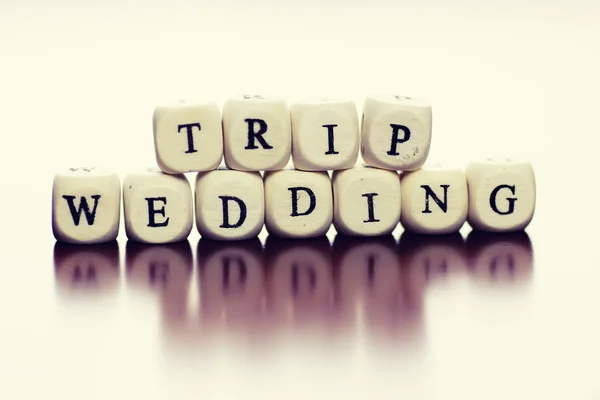 Tekst modułu podróży podróż poślubna — Zdjęcie stockowe