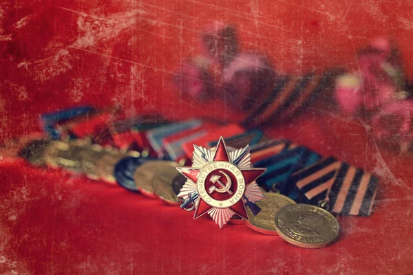 Effet rétroactif sur la composition des médailles de la Grande Guerre patriotique — Photo