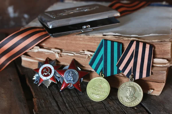 Medallas composición de la Segunda Guerra Mundial — Foto de Stock