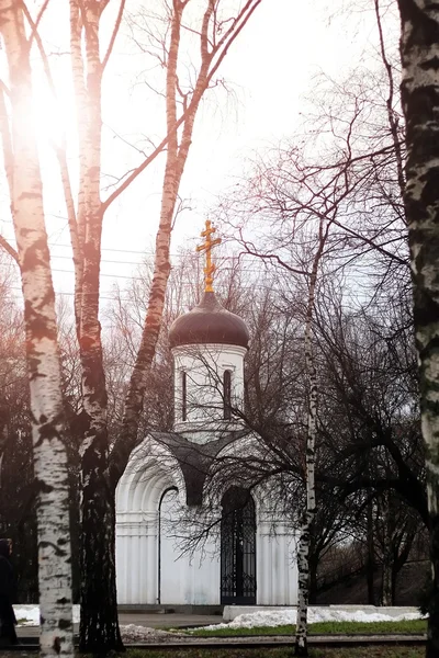 日落的古代北欧大教堂 — 图库照片