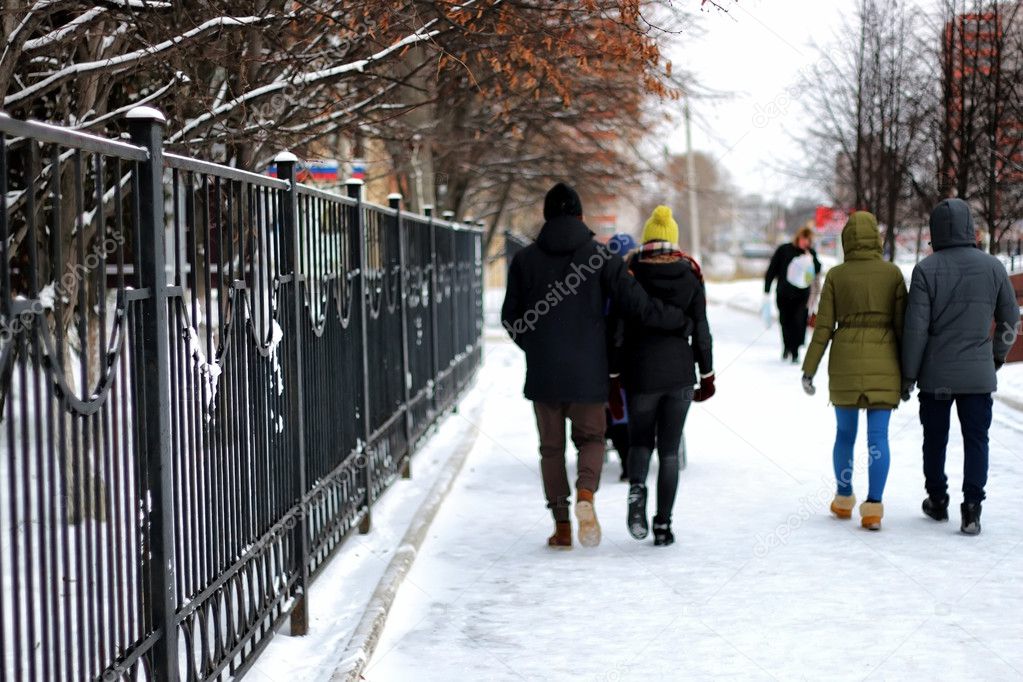 group street walk winter