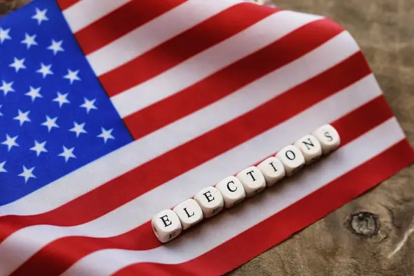 Election simbol on usa flag — Stock Photo, Image