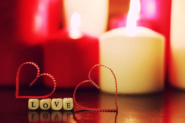 Svíčky sada láska — Stock fotografie