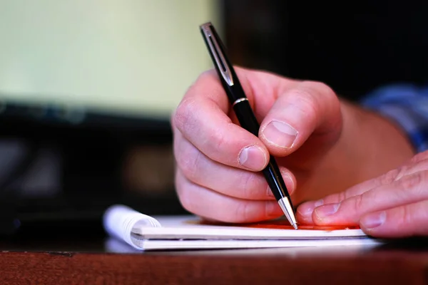 Hand write pen paper — Stock Photo, Image