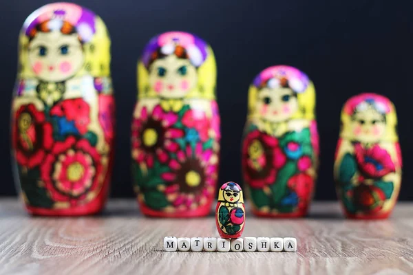 Matryoshka padrões diferentes — Fotografia de Stock