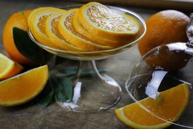 Turuncu meyve ahşap arka plan