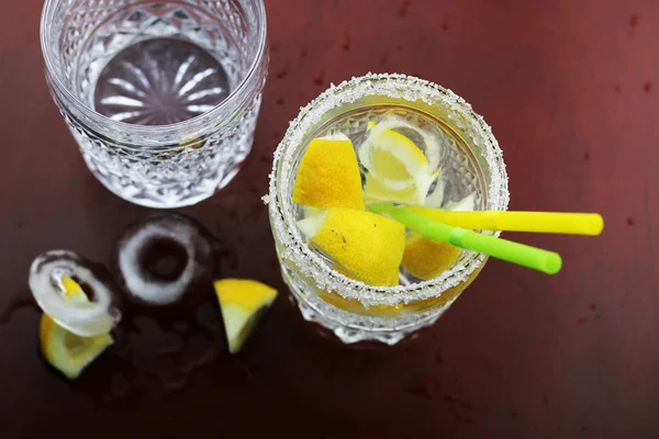 유리 얼음 레몬 — 스톡 사진