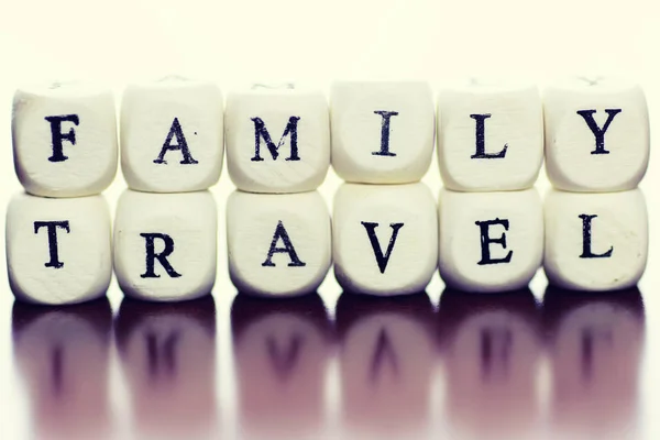 Tekst modułu podróży rodziny — Zdjęcie stockowe