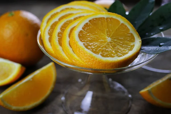 Oranžové plody dřevěné pozadí — Stock fotografie