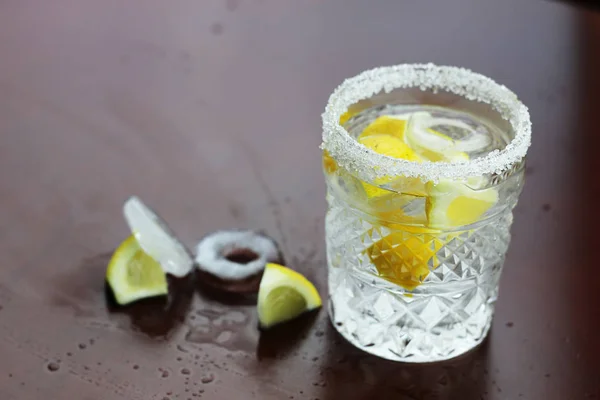 Limão gelo de vidro — Fotografia de Stock