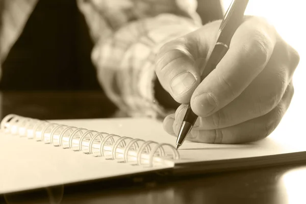 Stift schreiben Hand Student — Stockfoto