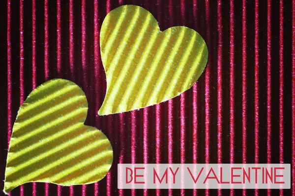 Boldog Valentin papír szív alakú — Stock Fotó