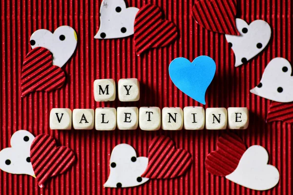 San Valentino carta a forma di cuore — Foto Stock