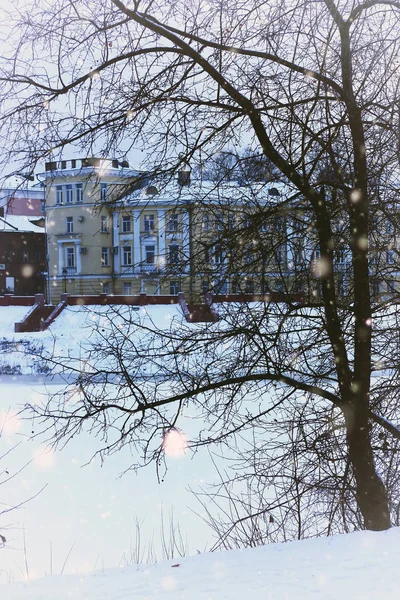 Ciudad paisaje arquitectura invierno —  Fotos de Stock