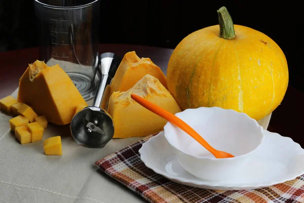 Calabaza sopa de cocina — Foto de Stock