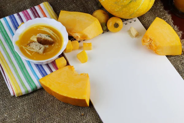 Calabaza sopa de cocina — Foto de Stock