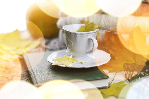 Stack of sweaters knitted autumn concept — Stock Photo, Image