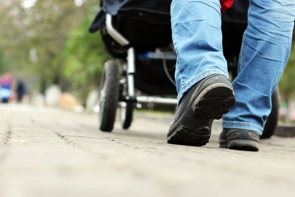 Foot steps with stroller — Stock Photo, Image