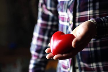 Erkek el valentine kalp hediye