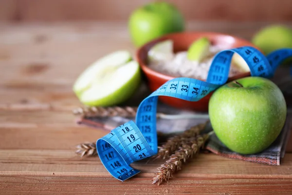 Witamina jabłka śniadanie zboże dieta — Zdjęcie stockowe