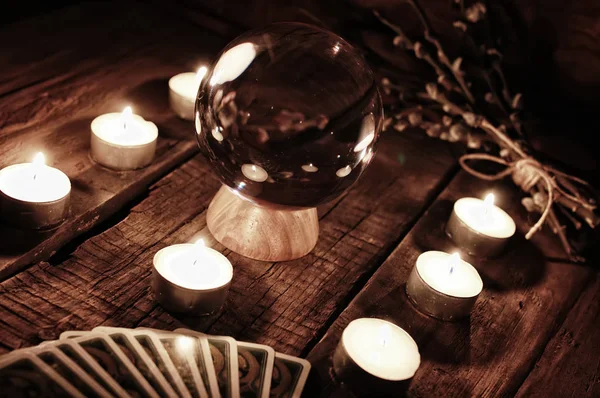 Future teller candle divination — Stock Photo, Image