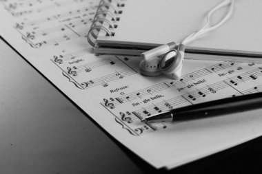 Notalar birkaç aksesuarları ile