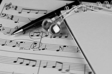 Notalar birkaç aksesuarları ile