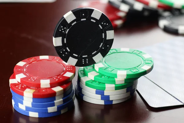 Pokerchips Karten — Stockfoto