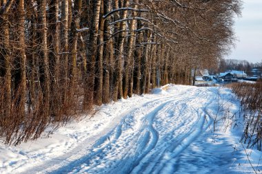 Kış yol alan sokak
