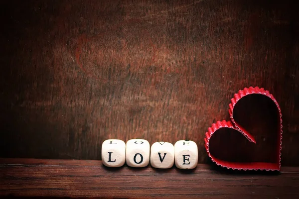 Fa háttér szív alakú szerelem — Stock Fotó