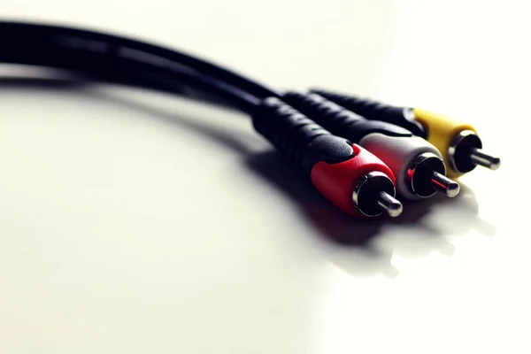 Дротяний тюльпан кабель макрос — стокове фото