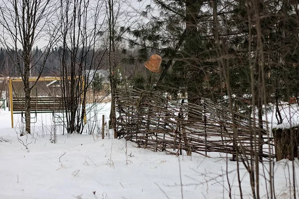 Pueblo patio de invierno —  Fotos de Stock