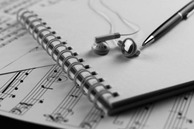 Notalar birkaç aksesuarları ile