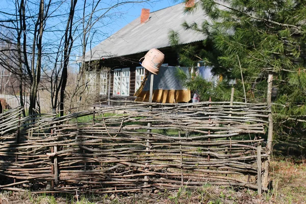Kırsal rusttic çit — Stok fotoğraf