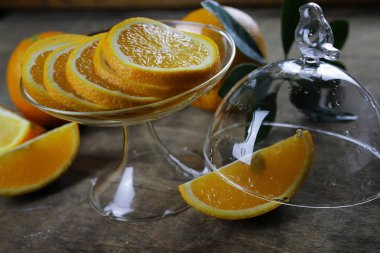 Turuncu meyve ahşap arka plan