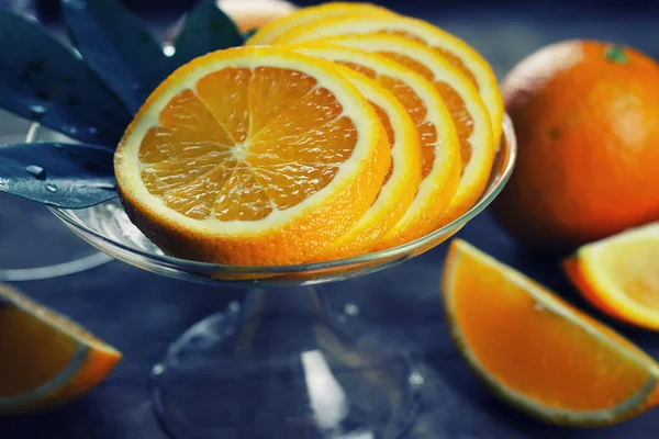 Toned orange fruit wooden — Stock Photo, Image