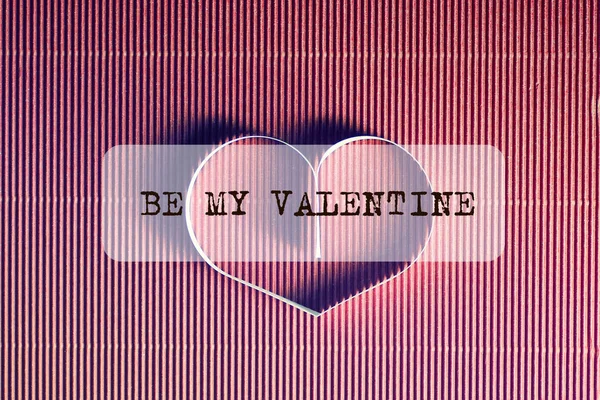 Texto en forma de corazón sea mi día de San Valentín — Foto de Stock