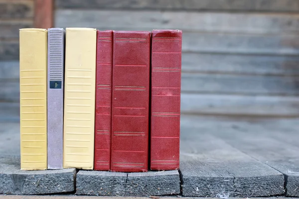 Books standing on a table — Stock Photo, Image